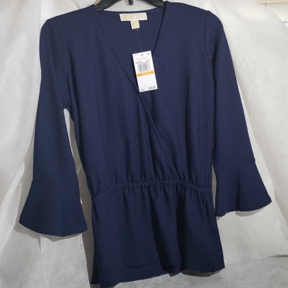 NWT Womens Michael Kors Long Sleeve Blouse